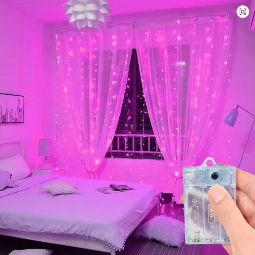 LED Curtain Lights 300 LEDs – Fairy String Lights for Bedroom, Party & Home Decor