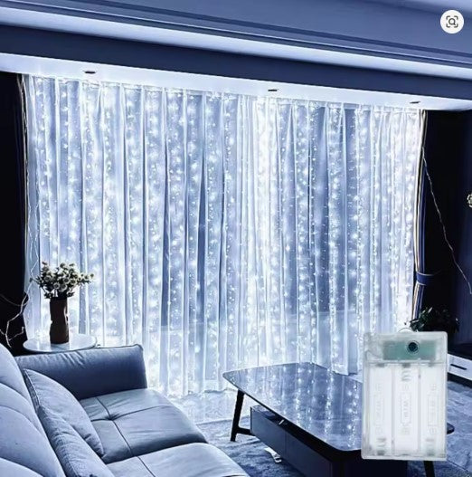 LED Curtain Lights 300 LEDs – Fairy String Lights for Bedroom, Party & Home Decor
