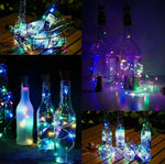 LED Wine Bottle Lights – 10 Pack 20 LED Waterproof Battery Operated Decorative Glow Lights