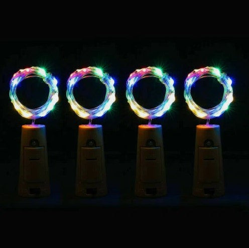 LED Wine Bottle Lights – 10 Pack 20 LED Waterproof Battery Operated Decorative Glow Lights