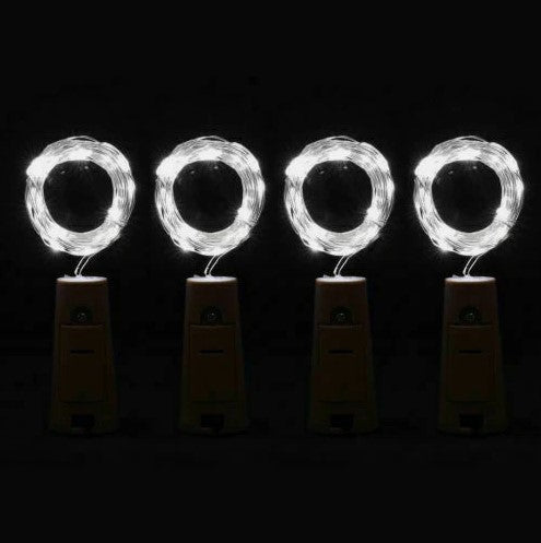 LED Wine Bottle Lights – 10 Pack 20 LED Waterproof Battery Operated Decorative Glow Lights